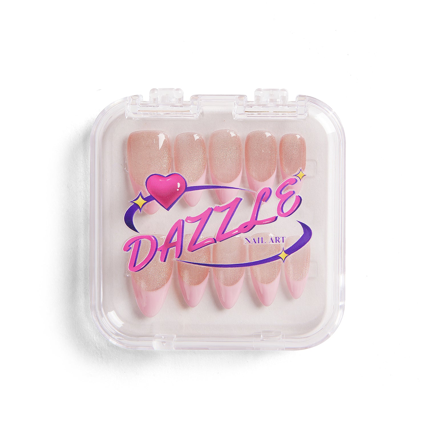 Pink French Tip with Cat Eye