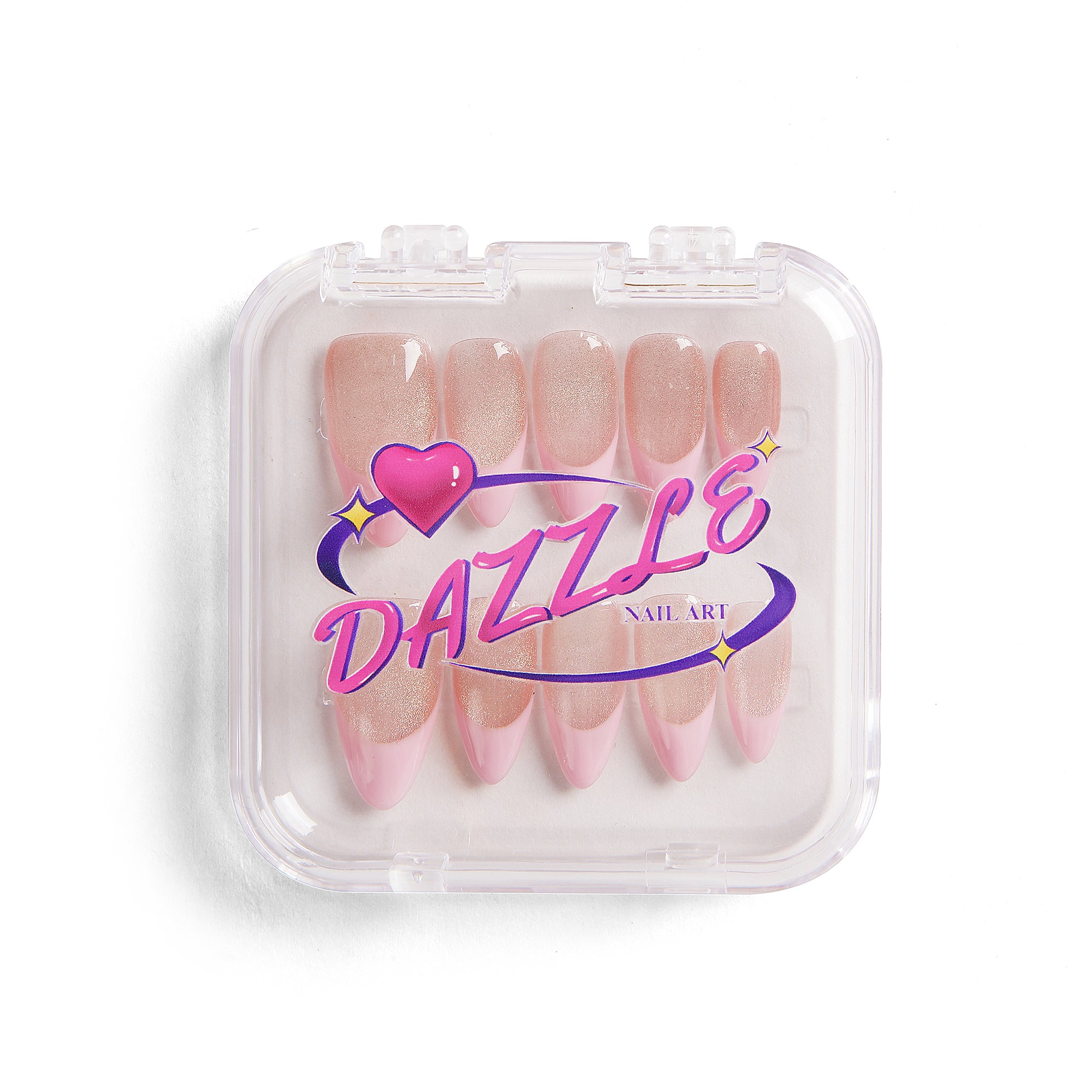 Pink French Tip with Cat Eye