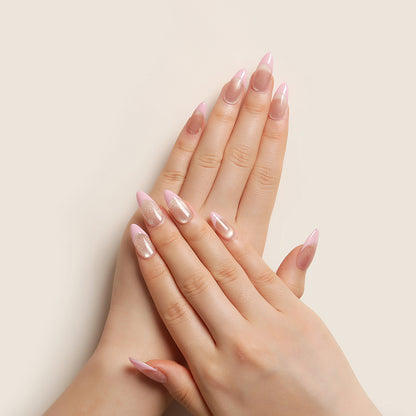 Pink French Tip with Cat Eye